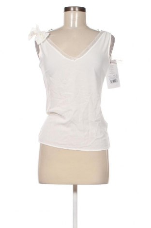 Γυναικείο αμάνικο μπλουζάκι Naf Naf, Μέγεθος XS, Χρώμα Λευκό, Τιμή 4,78 €