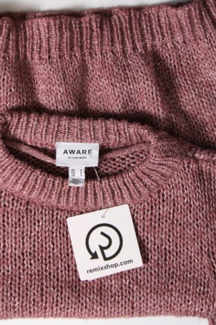 Дамски пуловер Aware by Vero Moda, Размер S, Цвят Розов, Цена 7,20 лв.