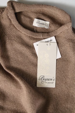 Дамски пуловер Boysen's, Размер S, Цвят Бежов, Цена 14,26 лв.