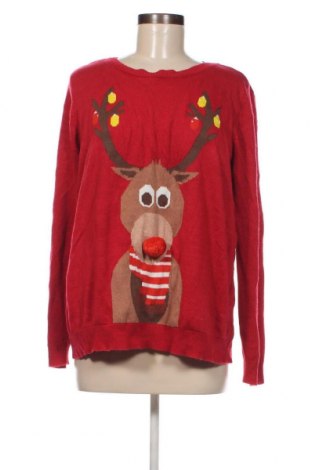 Дамски пуловер Bpc Bonprix Collection, Размер XL, Цвят Червен, Цена 9,57 лв.
