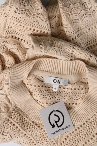 Дамски пуловер C&A, Размер XS, Цвят Бежов, Цена 29,00 лв.