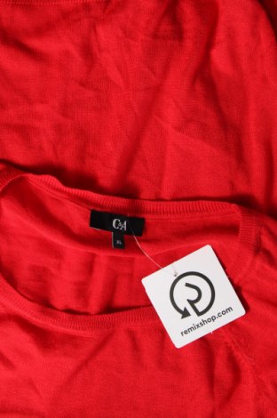 Dámsky pulóver C&A, Veľkosť XL, Farba Červená, Cena  5,40 €