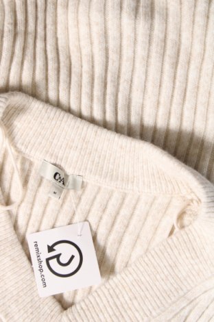 Дамски пуловер C&A, Размер M, Цвят Бежов, Цена 11,31 лв.