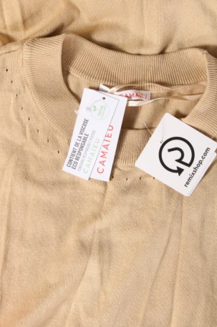 Дамски пуловер Camaieu, Размер M, Цвят Бежов, Цена 17,02 лв.