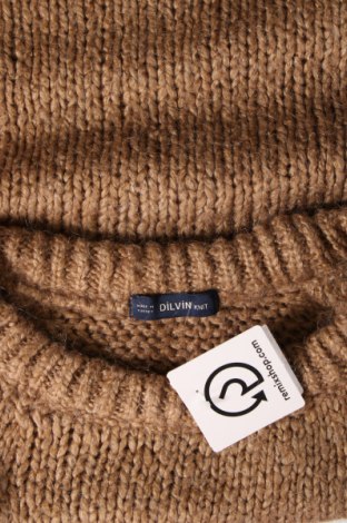 Дамски пуловер Dilvin, Размер L, Цвят Бежов, Цена 10,44 лв.