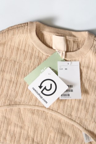 Дамски пуловер H&M, Размер XS, Цвят Бежов, Цена 13,80 лв.