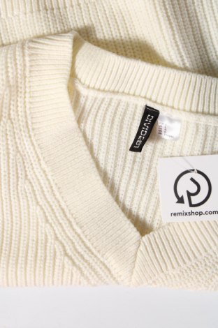 Дамски пуловер H&M Divided, Размер L, Цвят Бял, Цена 3,77 лв.