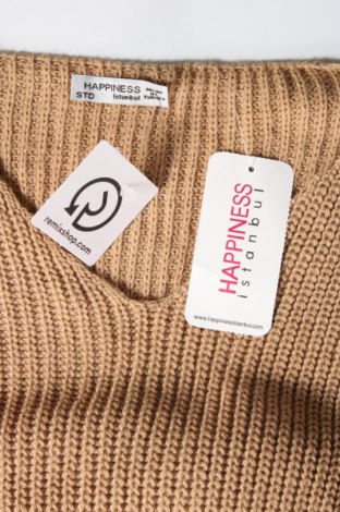 Дамски пуловер Happines, Размер XL, Цвят Бежов, Цена 23,32 лв.