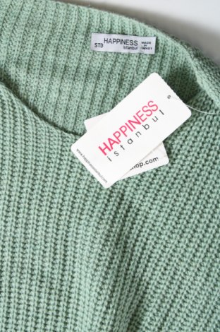 Дамски пуловер Happiness Istanbul, Размер M, Цвят Зелен, Цена 19,32 лв.