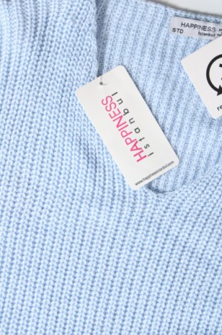 Дамски пуловер Happiness Istanbul, Размер L, Цвят Син, Цена 20,70 лв.