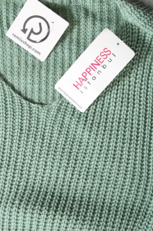 Дамски пуловер Happiness Istanbul, Размер L, Цвят Зелен, Цена 20,70 лв.