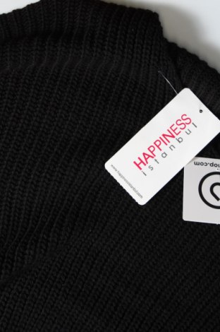 Дамски пуловер Happiness, Размер L, Цвят Черен, Цена 22,54 лв.