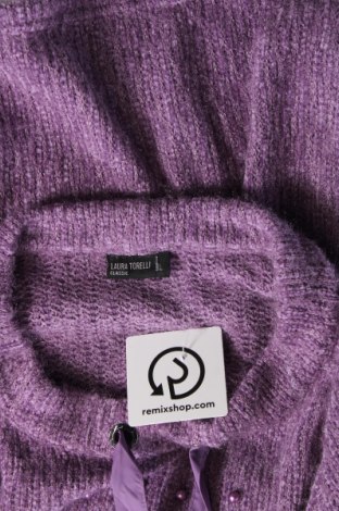 Дамски пуловер Laura Torelli, Размер XL, Цвят Лилав, Цена 12,47 лв.