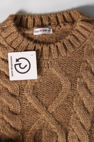 Дамски пуловер Miss Poem, Размер M, Цвят Кафяв, Цена 18,40 лв.