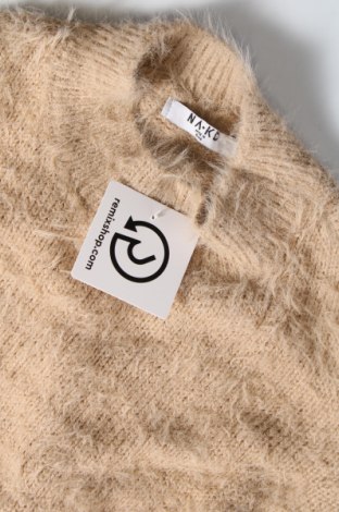 Pulover de femei NA-KD, Mărime M, Culoare Bej, Preț 29,57 Lei