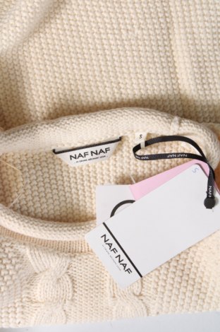 Дамски пуловер Naf Naf, Размер S, Цвят Екрю, Цена 20,01 лв.