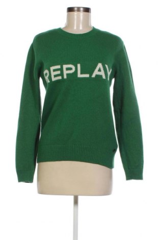 Γυναικείο πουλόβερ Replay, Μέγεθος L, Χρώμα Πράσινο, Τιμή 91,06 €