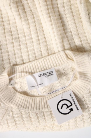 Дамски пуловер Selected Femme, Размер S, Цвят Екрю, Цена 22,62 лв.