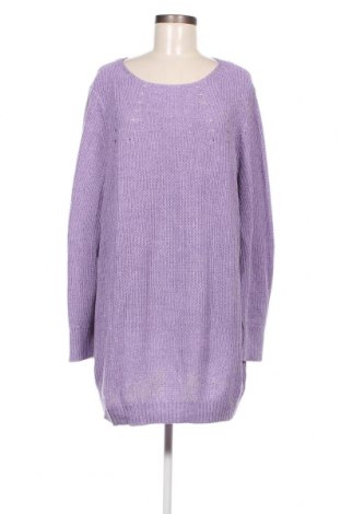 Дамски пуловер Sheego, Размер 4XL, Цвят Лилав, Цена 30,45 лв.