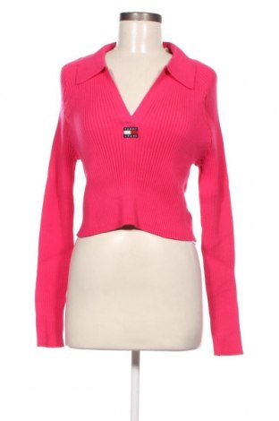 Γυναικείο πουλόβερ Tommy Jeans, Μέγεθος 4XL, Χρώμα Ρόζ , Τιμή 34,46 €