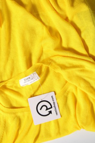 Pulover de femei Zara Knitwear, Mărime M, Culoare Galben, Preț 34,87 Lei
