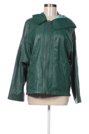 Дамско кожено яке, Размер M, Цвят Зелен, Цена 107,00 лв.