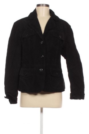 Дамско кожено яке, Размер XL, Цвят Черен, Цена 82,39 лв.
