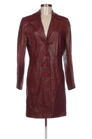 Дамско кожено яке, Размер M, Цвят Червен, Цена 64,20 лв.