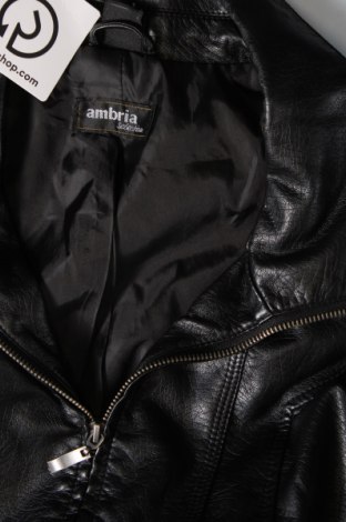 Γυναικείο δερμάτινο μπουφάν Ambria, Μέγεθος XL, Χρώμα Μαύρο, Τιμή 18,79 €