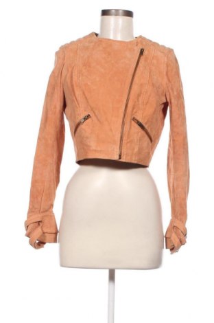 Damen Lederjacke H&M Divided, Größe S, Farbe Orange, Preis 46,91 €