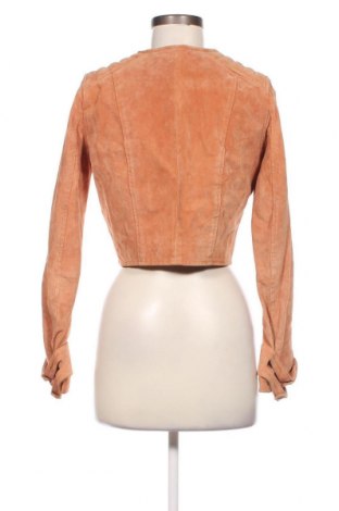 Дамско кожено яке H&M Divided, Размер S, Цвят Оранжев, Цена 71,69 лв.