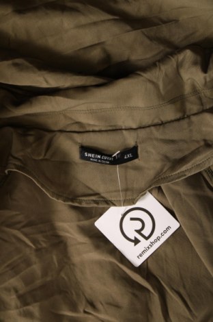 Дамско палто SHEIN, Размер 4XL, Цвят Зелен, Цена 42,88 лв.