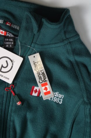 Γυναικεία ζακέτα fleece Canadian Peak, Μέγεθος XL, Χρώμα Πράσινο, Τιμή 21,56 €