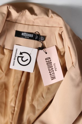 Γυναικείο σακάκι Missguided, Μέγεθος XS, Χρώμα  Μπέζ, Τιμή 16,45 €