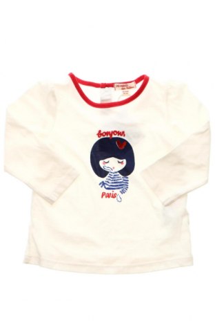 Детска блуза Du Pareil Au Meme, Размер 9-12m/ 74-80 см, Цвят Бял, Цена 18,90 лв.