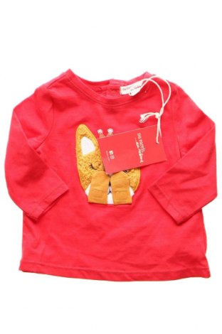 Детска блуза Du Pareil Au Meme, Размер 2-3m/ 56-62 см, Цвят Червен, Цена 9,75 лв.