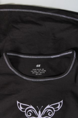 Kinder Shirt H&M, Größe 15-18y/ 170-176 cm, Farbe Grau, Preis € 12,28