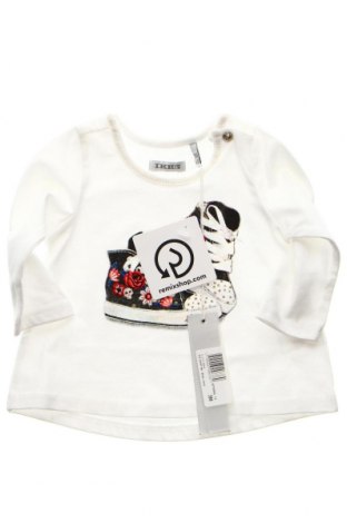 Детска блуза IKKS, Размер 2-3m/ 56-62 см, Цвят Бял, Цена 11,76 лв.