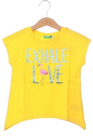 Dziecięca bluzka United Colors Of Benetton, Rozmiar 18-24m/ 86-98 cm, Kolor Żółty, Cena 32,65 zł