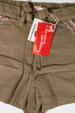 Pantaloni scurți pentru copii Du Pareil Au Meme, Mărime 7-8y/ 128-134 cm, Culoare Verde, Preț 33,10 Lei