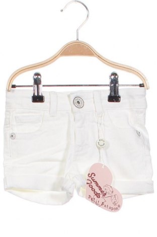 Pantaloni scurți pentru copii Petit Patapon, Mărime 2-3y/ 98-104 cm, Culoare Alb, Preț 79,18 Lei