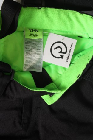 Kinderhose für Wintersport Y.F.K., Größe 10-11y/ 146-152 cm, Farbe Schwarz, Preis 7,89 €