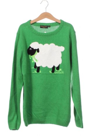 Детски пуловер, Размер 11-12y/ 152-158 см, Цвят Зелен, Цена 9,62 лв.