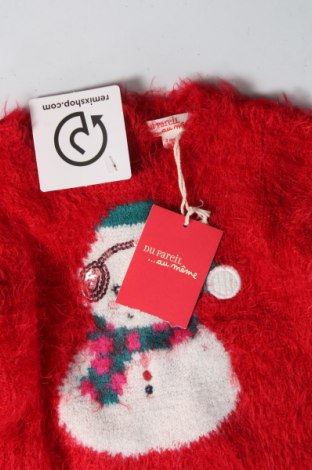 Детски пуловер Du Pareil Au Meme, Размер 2-3m/ 56-62 см, Цвят Червен, Цена 9,60 лв.