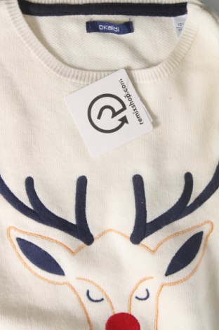 Детски пуловер Okaidi, Размер 10-11y/ 146-152 см, Цвят Екрю, Цена 7,36 лв.