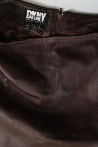 Δερμάτινη φούστα DKNY, Μέγεθος XS, Χρώμα Καφέ, Τιμή 44,83 €