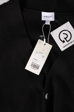Jachetă tricotată de bărbați Celio, Mărime L, Culoare Negru, Preț 52,96 Lei