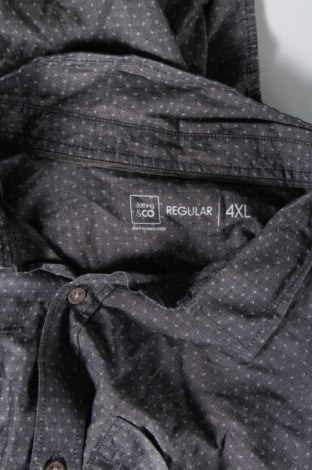 Ανδρικό πουκάμισο Clothing & Co, Μέγεθος 4XL, Χρώμα Γκρί, Τιμή 17,94 €