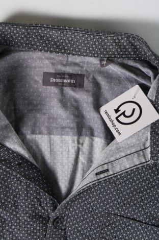 Ανδρικό πουκάμισο Dressmann, Μέγεθος XXL, Χρώμα Γκρί, Τιμή 6,68 €
