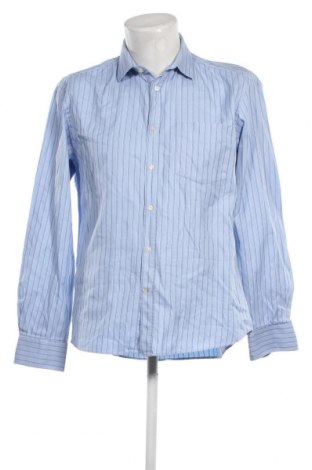 Мъжка риза H&M, Размер L, Цвят Син, Цена 7,54 лв.